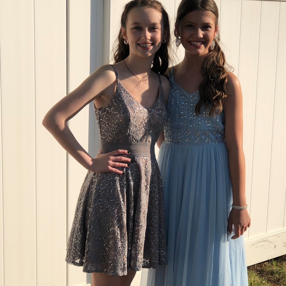 Taupe formal dress, size 1